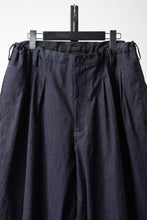 Load image into Gallery viewer, Y's for men INK-DYED HOUNDSTOOTH 12 TUCKS PANTS (BLUE)