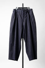 Load image into Gallery viewer, Y's for men INK-DYED HOUNDSTOOTH 12 TUCKS PANTS (BLUE)