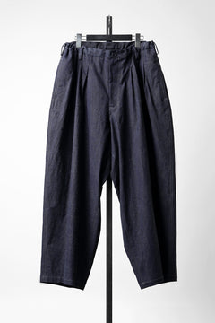 Load image into Gallery viewer, Y's for men INK-DYED HOUNDSTOOTH 12 TUCKS PANTS (BLUE)