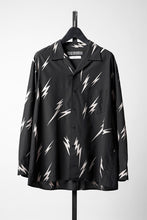 Load image into Gallery viewer, Y's for men x MASSES TE PATTERN DISCHARGE PRINT L/S SHIRT (BLACK)