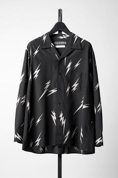 Load image into Gallery viewer, Y's for men x MASSES TE PATTERN DISCHARGE PRINT L/S SHIRT (BLACK)
