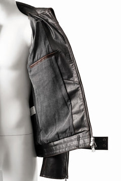 画像をギャラリービューアに読み込む, ISAMU KATAYAMA BACKLASH BUFFALO “GARMENT-WASH OVERDYE” SINGLE COLLAR RIDERS (DARK BROWN BLACK)