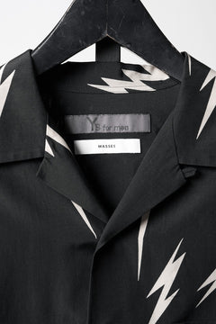 Load image into Gallery viewer, Y's for men x MASSES TE PATTERN DISCHARGE PRINT L/S SHIRT (BLACK)