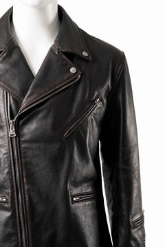 画像をギャラリービューアに読み込む, ISAMU KATAYAMA BACKLASH BUFFALO “GARMENT-WASH OVERDYE” DOUBLE RIDERS (DARK BROWN BLACK)