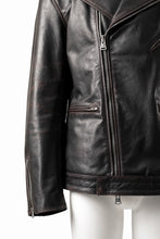 画像をギャラリービューアに読み込む, ISAMU KATAYAMA BACKLASH BUFFALO “GARMENT-WASH OVERDYE” DOUBLE RIDERS (DARK BROWN BLACK)