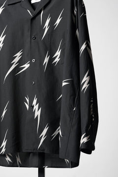 Load image into Gallery viewer, Y's for men x MASSES TE PATTERN DISCHARGE PRINT L/S SHIRT (BLACK)