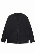 Load image into Gallery viewer, Ten c CARDIGAN / BRUSHED STRETCH WOOL (NERO)