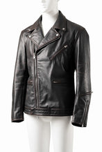 画像をギャラリービューアに読み込む, ISAMU KATAYAMA BACKLASH BUFFALO “GARMENT-WASH OVERDYE” DOUBLE RIDERS (DARK BROWN BLACK)