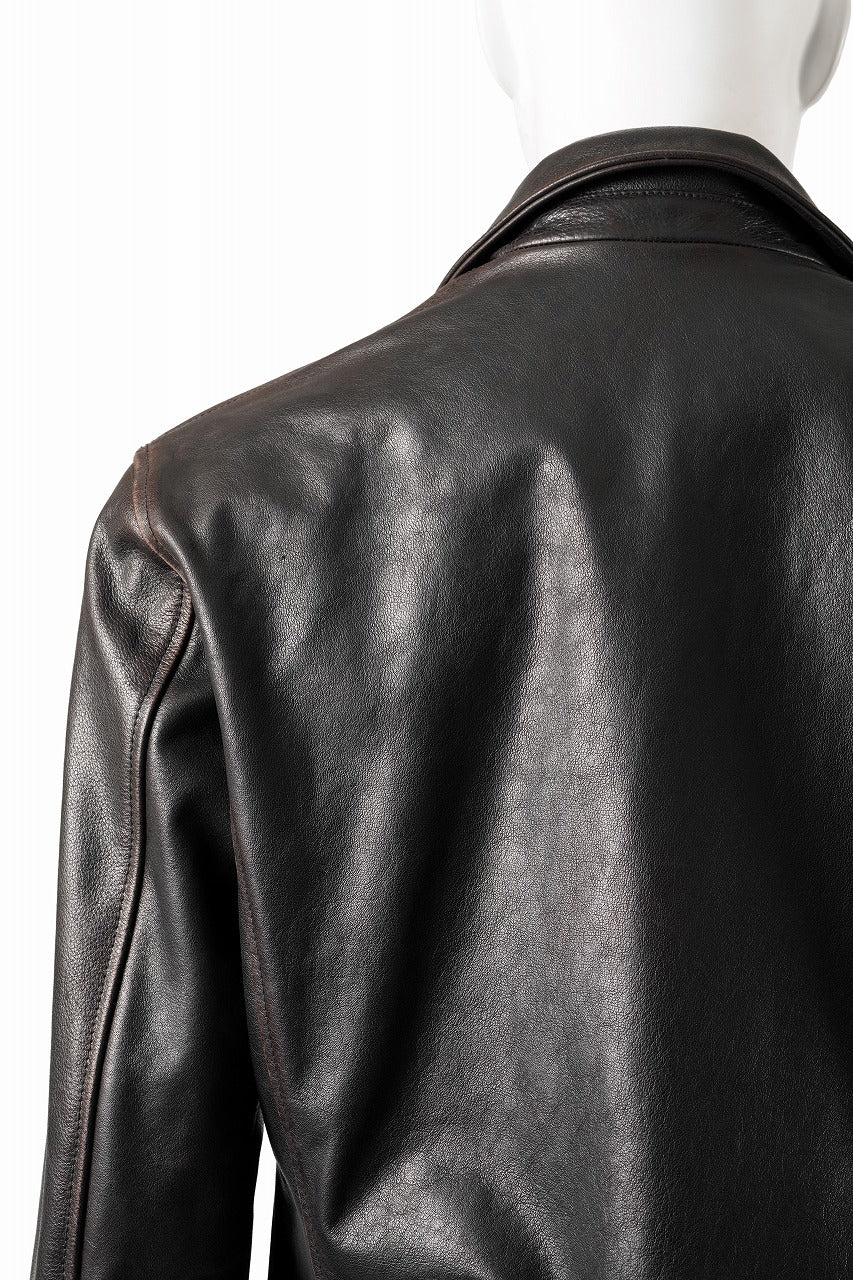 画像をギャラリービューアに読み込む, ISAMU KATAYAMA BACKLASH BUFFALO “GARMENT-WASH OVERDYE” DOUBLE RIDERS (DARK BROWN BLACK)