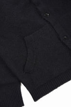 Load image into Gallery viewer, Ten c CARDIGAN / BRUSHED STRETCH WOOL (NERO)