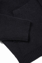 Load image into Gallery viewer, Ten c CARDIGAN / BRUSHED STRETCH WOOL (NERO)