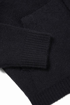 Load image into Gallery viewer, Ten c CARDIGAN / BRUSHED STRETCH WOOL (NERO)