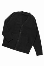 Load image into Gallery viewer, Ten c CARDIGAN / BRUSHED STRETCH WOOL (NERO)