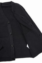Load image into Gallery viewer, Ten c CARDIGAN / BRUSHED STRETCH WOOL (NERO)
