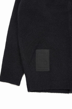 Load image into Gallery viewer, Ten c CARDIGAN / BRUSHED STRETCH WOOL (NERO)