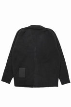 Load image into Gallery viewer, Ten c CARDIGAN / BRUSHED STRETCH WOOL (NERO)