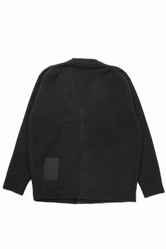 Load image into Gallery viewer, Ten c CARDIGAN / BRUSHED STRETCH WOOL (NERO)