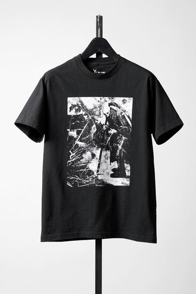 Y's for men x MASSES ROUND BODY S/S TEE / PRINT D (BLACK)