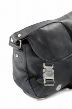 画像をギャラリービューアに読み込む, ierib Messenger Bag with Industrial Buckles / Horse Nubuck Leather (BLACK)