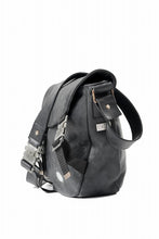 画像をギャラリービューアに読み込む, ierib Messenger Bag with Industrial Buckles / Horse Nubuck Leather (BLACK)