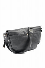 画像をギャラリービューアに読み込む, ierib Messenger Bag with Industrial Buckles / Horse Nubuck Leather (BLACK)