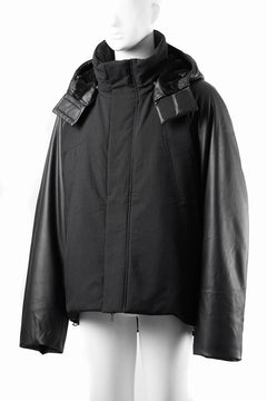 画像をギャラリービューアに読み込む, beauty : beast CONTRAST SLEEVE PADDED BLOUSON (BLACK)