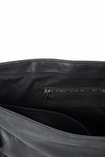 画像をギャラリービューアに読み込む, ierib Messenger Bag with Industrial Buckles / Horse Nubuck Leather (BLACK)