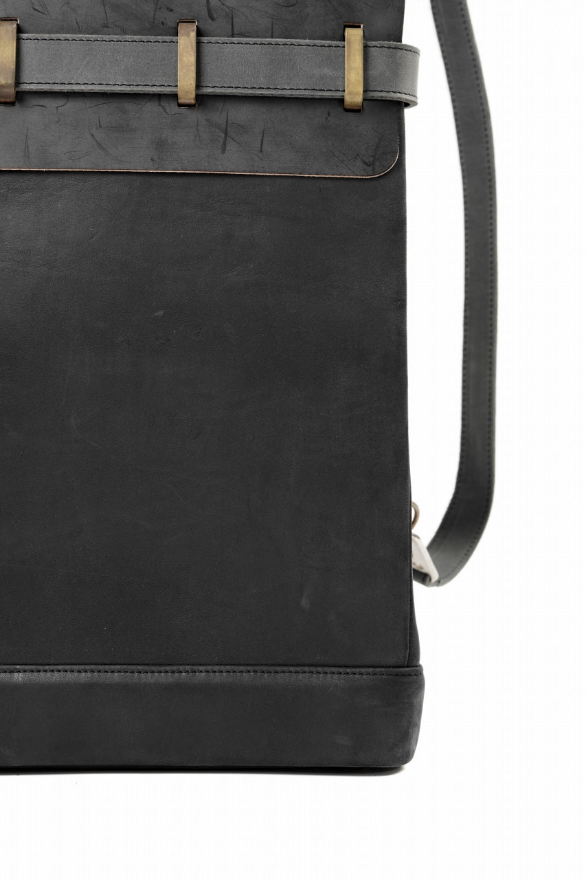 画像をギャラリービューアに読み込む, ierib exclusive GV Ruck Sack / Shell Cordovan + Horse Nubuck Leather (BLACK)