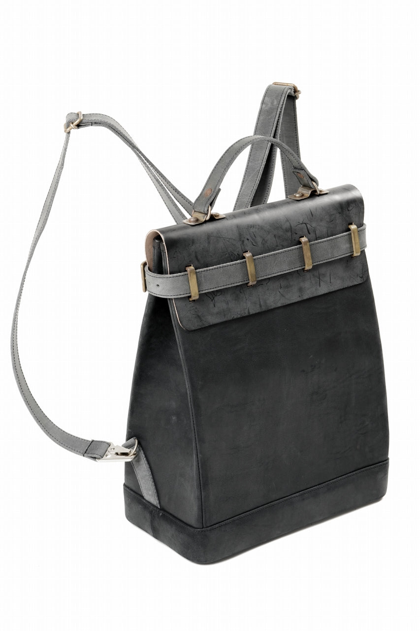 画像をギャラリービューアに読み込む, ierib exclusive GV Ruck Sack / Shell Cordovan + Horse Nubuck Leather (BLACK)