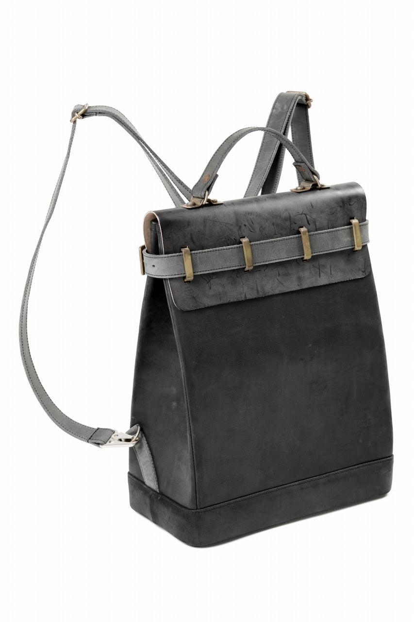 ierib exclusive GV Ruck Sack / Shell Cordovan + Horse Nubuck Leather (BLACK)