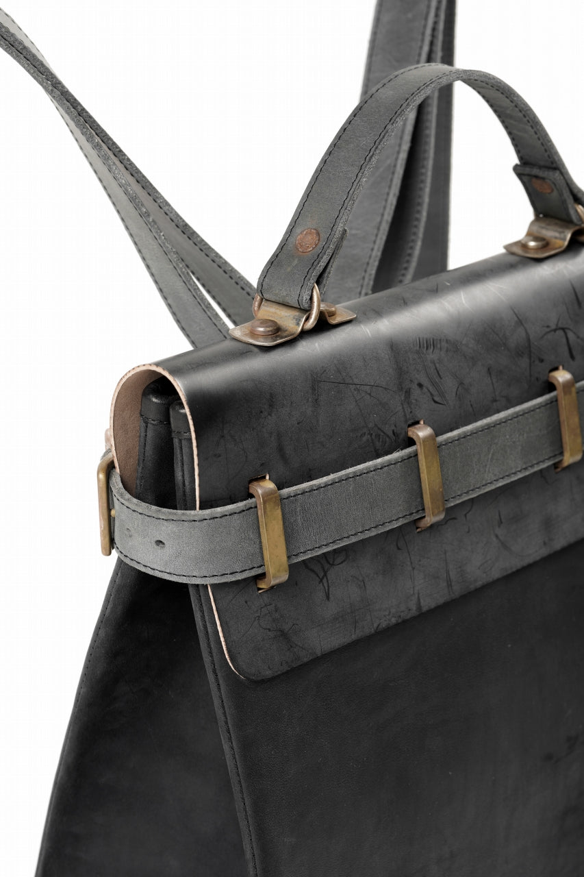 画像をギャラリービューアに読み込む, ierib exclusive GV Ruck Sack / Shell Cordovan + Horse Nubuck Leather (BLACK)