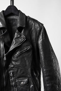 画像をギャラリービューアに読み込む, ISAMU KATAYAMA BACKLASH ITALY SHOULDER GARMENT-DYED D-POCKET DOUBLE RIDERS (BLACK)