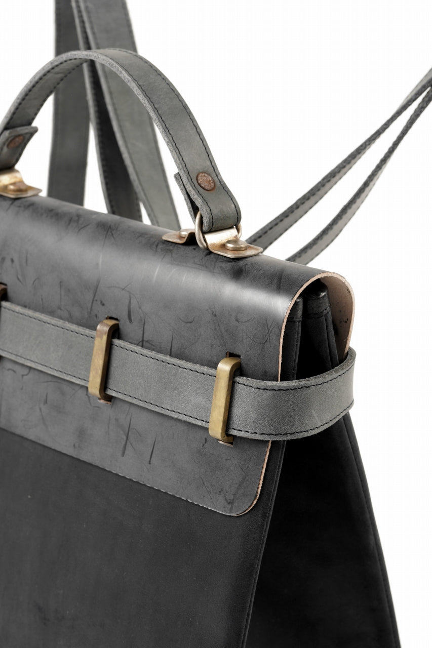 画像をギャラリービューアに読み込む, ierib exclusive GV Ruck Sack / Shell Cordovan + Horse Nubuck Leather (BLACK)
