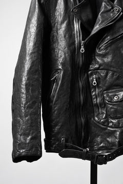 画像をギャラリービューアに読み込む, ISAMU KATAYAMA BACKLASH ITALY SHOULDER GARMENT-DYED D-POCKET DOUBLE RIDERS (BLACK)