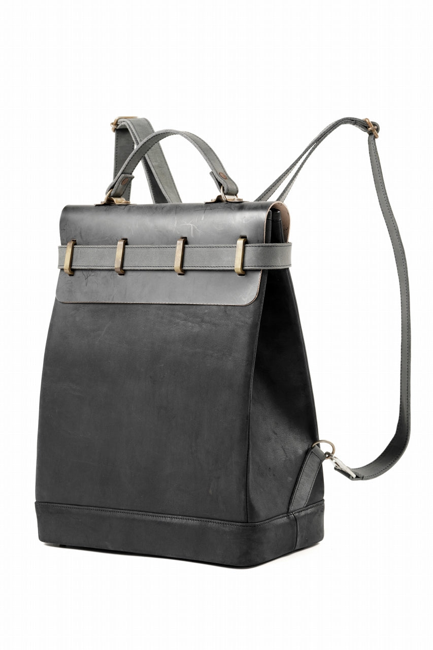 画像をギャラリービューアに読み込む, ierib exclusive GV Ruck Sack / Shell Cordovan + Horse Nubuck Leather (BLACK)