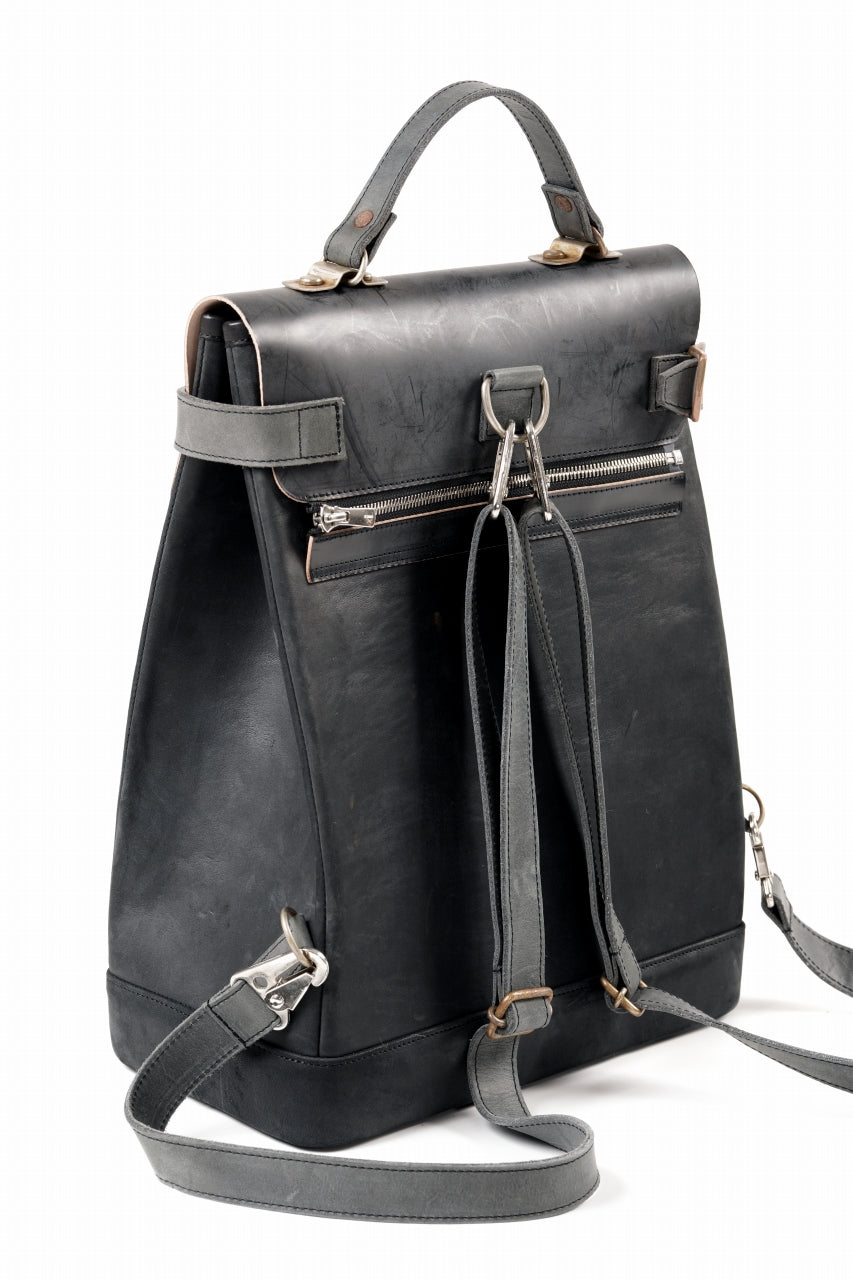 画像をギャラリービューアに読み込む, ierib exclusive GV Ruck Sack / Shell Cordovan + Horse Nubuck Leather (BLACK)