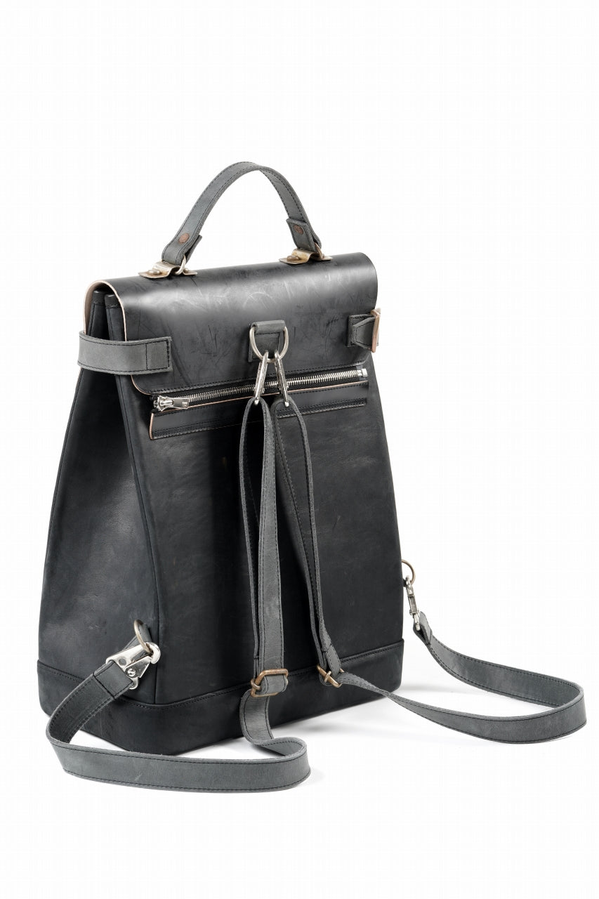 画像をギャラリービューアに読み込む, ierib exclusive GV Ruck Sack / Shell Cordovan + Horse Nubuck Leather (BLACK)