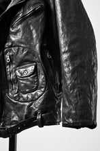 画像をギャラリービューアに読み込む, ISAMU KATAYAMA BACKLASH ITALY SHOULDER GARMENT-DYED D-POCKET DOUBLE RIDERS (BLACK)