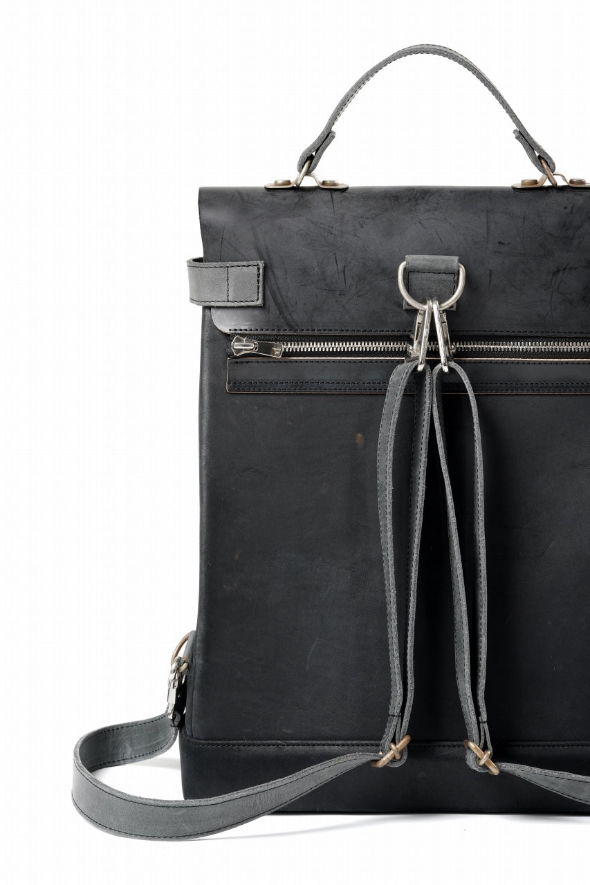 画像をギャラリービューアに読み込む, ierib exclusive GV Ruck Sack / Shell Cordovan + Horse Nubuck Leather (BLACK)