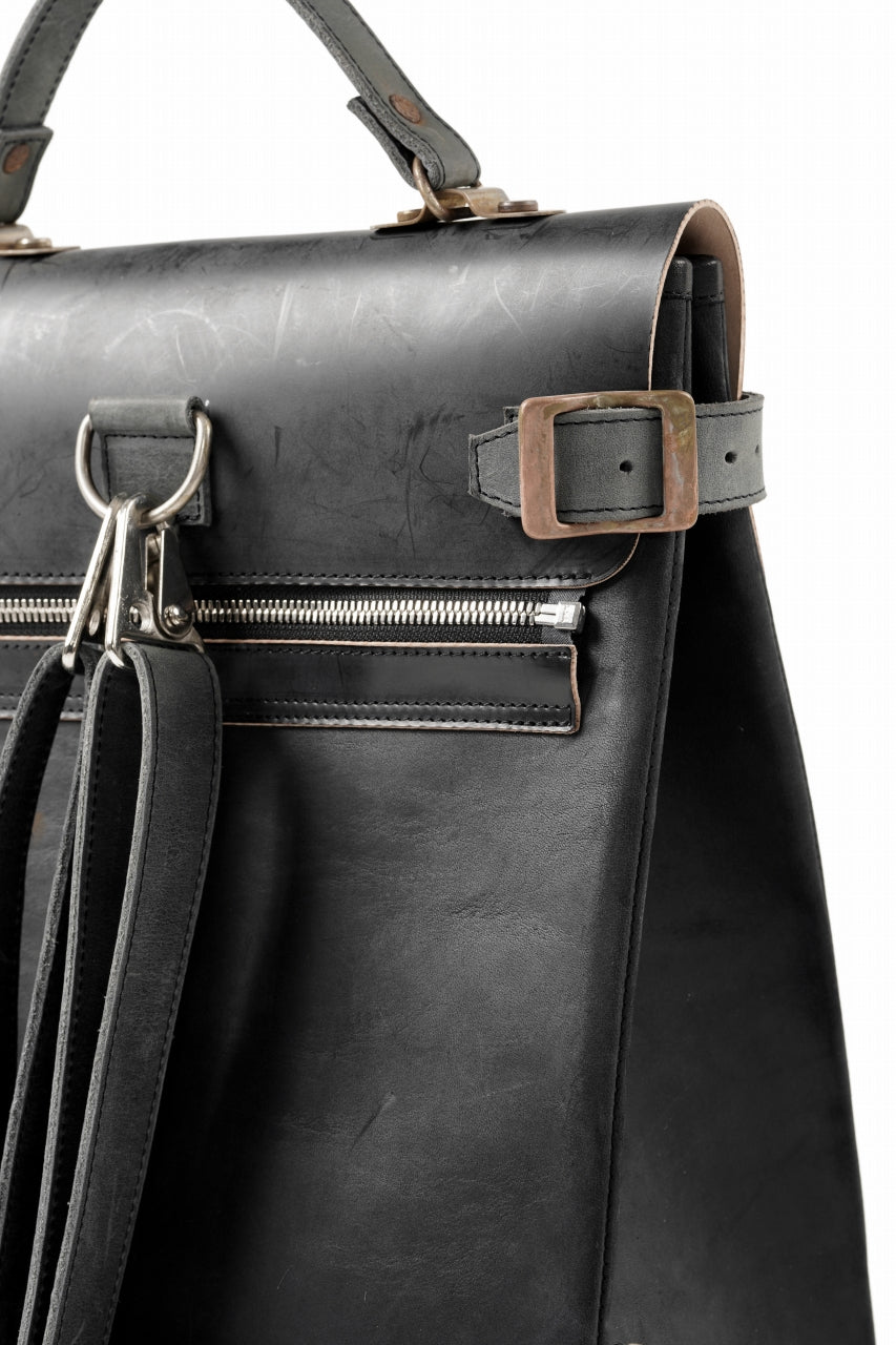 画像をギャラリービューアに読み込む, ierib exclusive GV Ruck Sack / Shell Cordovan + Horse Nubuck Leather (BLACK)