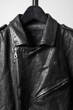 画像をギャラリービューアに読み込む, ISAMU KATAYAMA BACKLASH ITALY SHOULDER GARMENT-DYED D-POCKET DOUBLE RIDERS (BLACK)