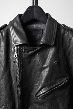 画像をギャラリービューアに読み込む, ISAMU KATAYAMA BACKLASH ITALY SHOULDER GARMENT-DYED D-POCKET DOUBLE RIDERS (BLACK)