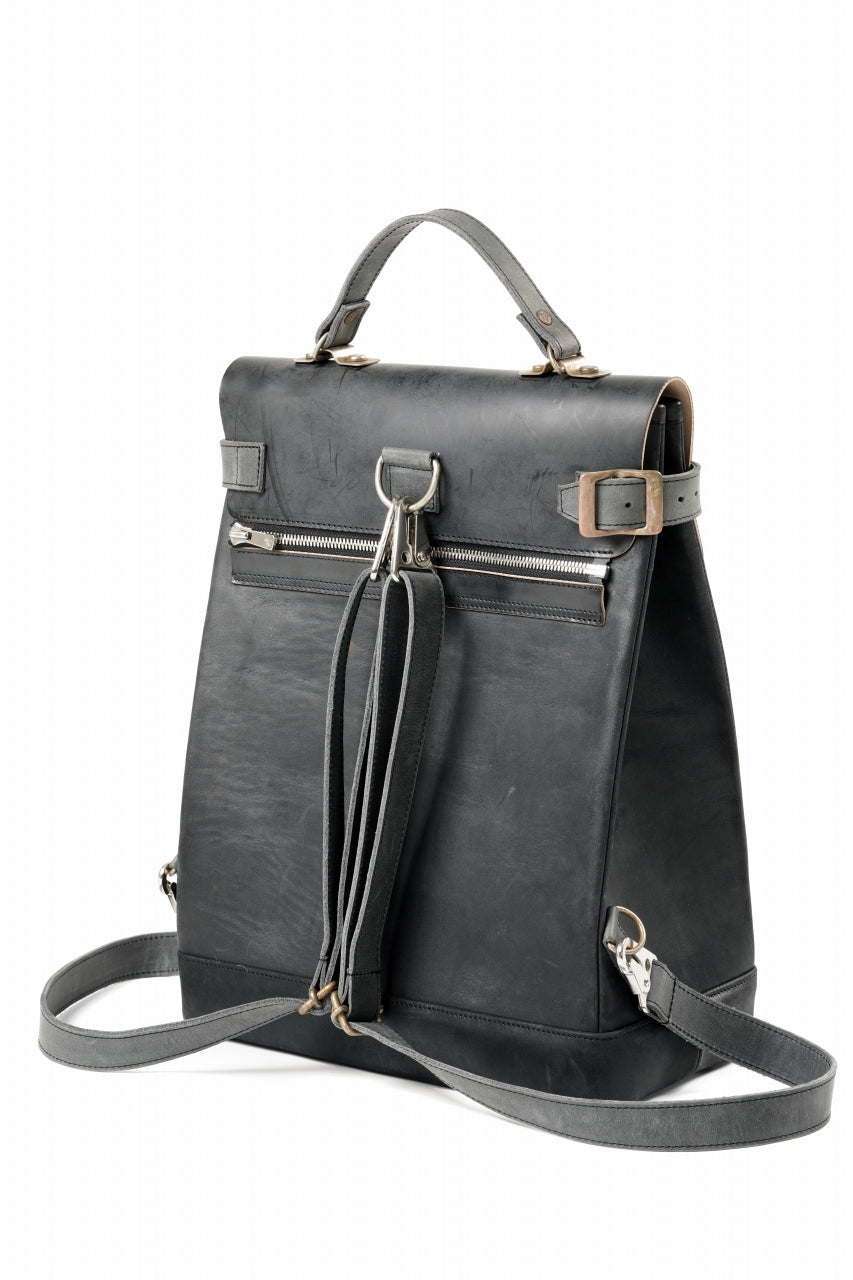 画像をギャラリービューアに読み込む, ierib exclusive GV Ruck Sack / Shell Cordovan + Horse Nubuck Leather (BLACK)