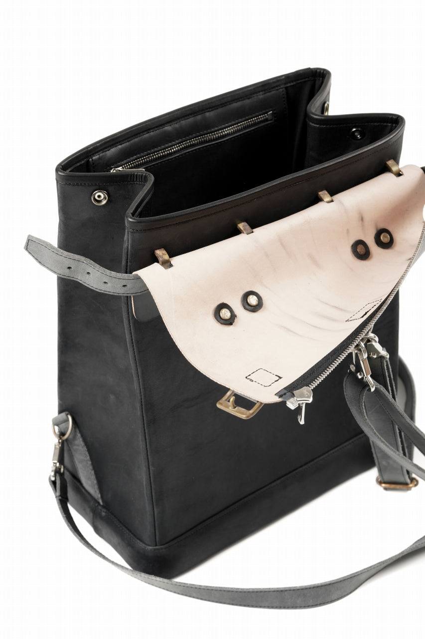 画像をギャラリービューアに読み込む, ierib exclusive GV Ruck Sack / Shell Cordovan + Horse Nubuck Leather (BLACK)