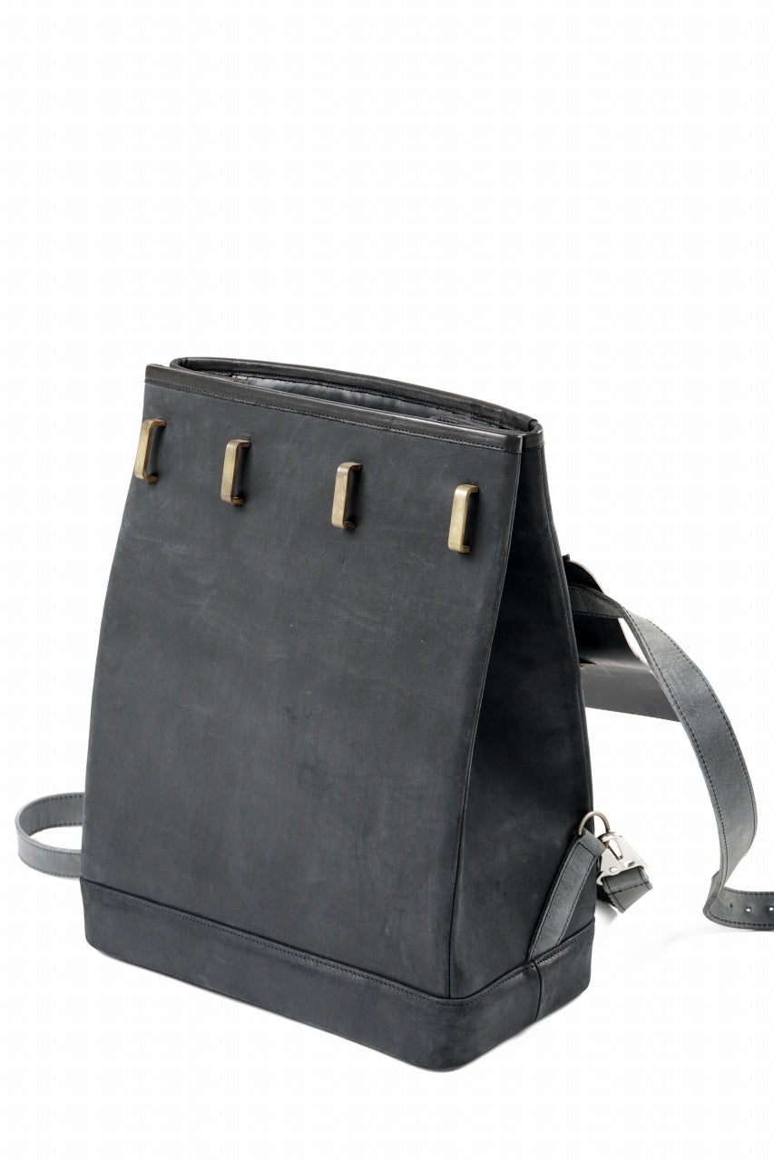 画像をギャラリービューアに読み込む, ierib exclusive GV Ruck Sack / Shell Cordovan + Horse Nubuck Leather (BLACK)