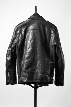 画像をギャラリービューアに読み込む, ISAMU KATAYAMA BACKLASH ITALY SHOULDER GARMENT-DYED D-POCKET DOUBLE RIDERS (BLACK)