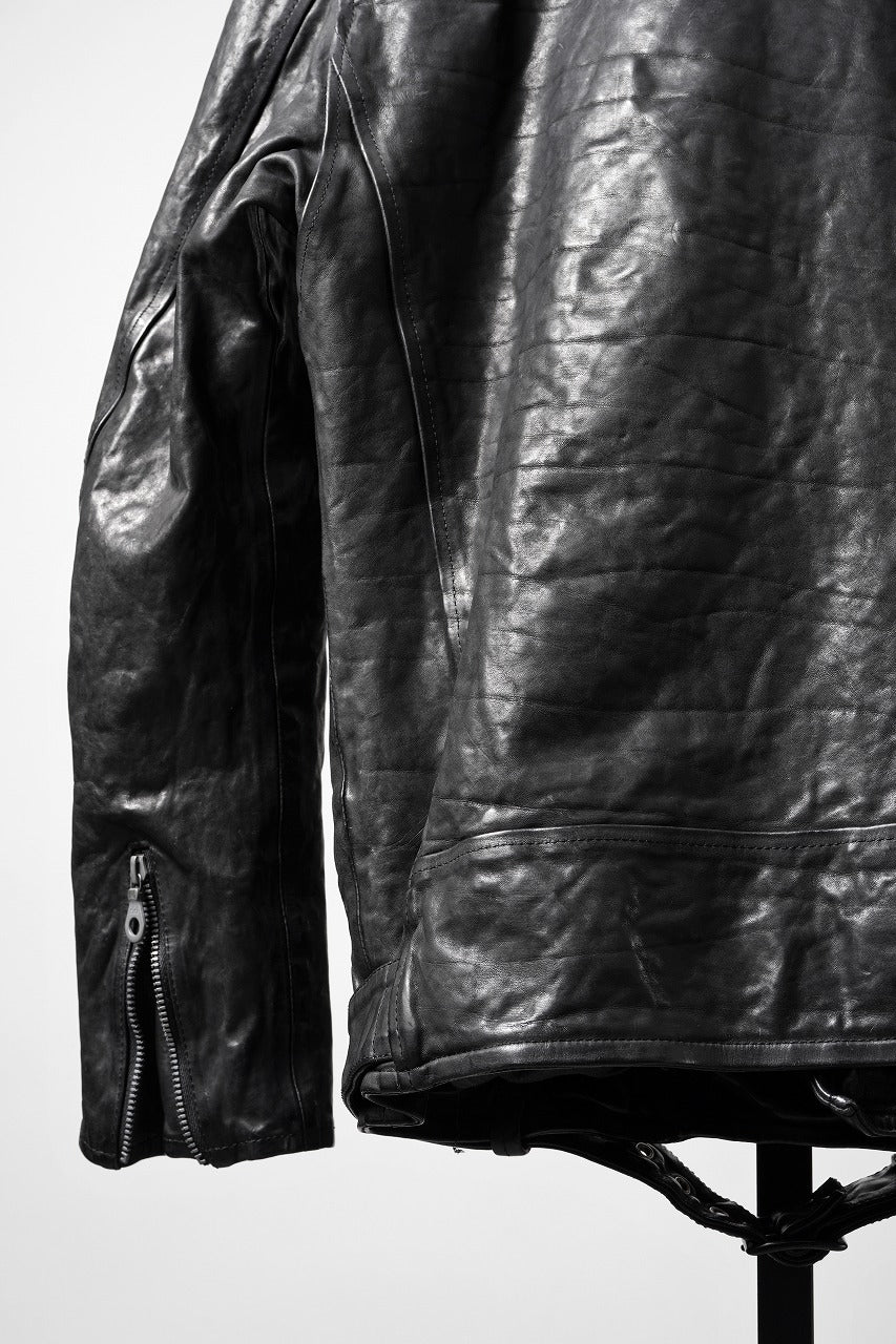 画像をギャラリービューアに読み込む, ISAMU KATAYAMA BACKLASH ITALY SHOULDER GARMENT-DYED D-POCKET DOUBLE RIDERS (BLACK)