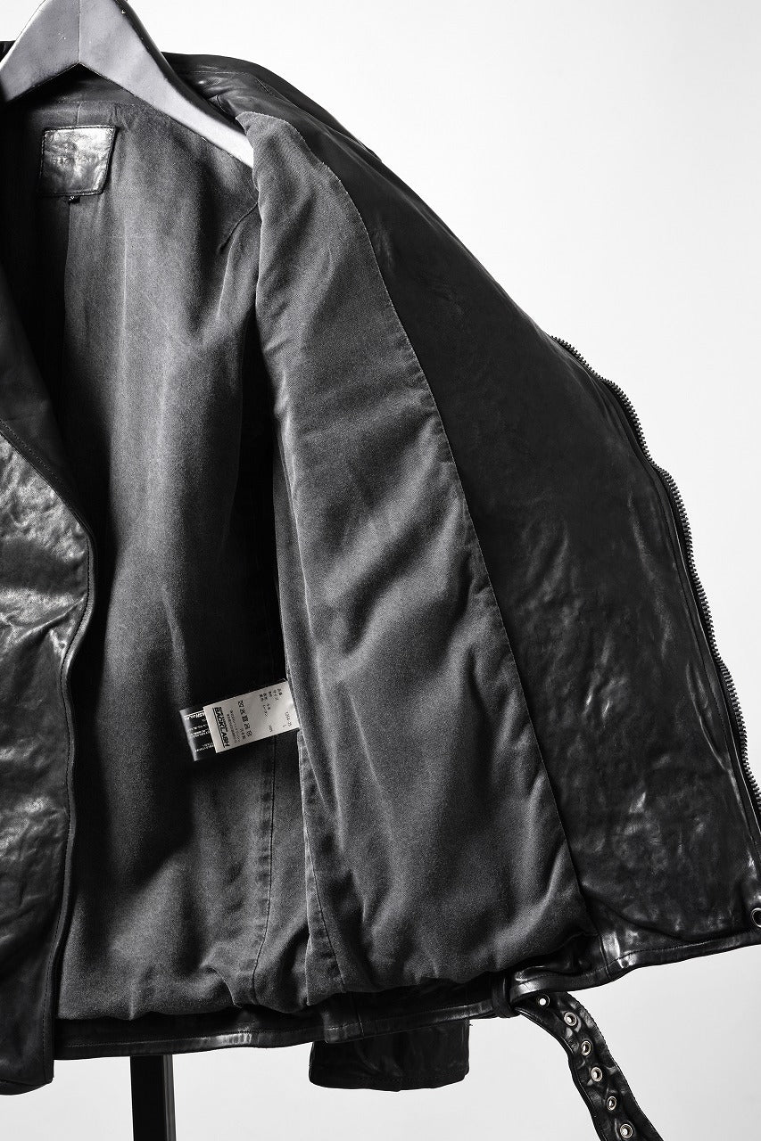 画像をギャラリービューアに読み込む, ISAMU KATAYAMA BACKLASH ITALY SHOULDER GARMENT-DYED D-POCKET DOUBLE RIDERS (BLACK)
