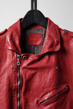画像をギャラリービューアに読み込む, ISAMU KATAYAMA BACKLASH ITALY SHOULDER GARMENT-DYED D-POCKET DOUBLE RIDERS (RED)
