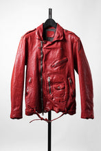 画像をギャラリービューアに読み込む, ISAMU KATAYAMA BACKLASH ITALY SHOULDER GARMENT-DYED D-POCKET DOUBLE RIDERS (RED)
